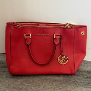 Michael Kors coral Tote Bag